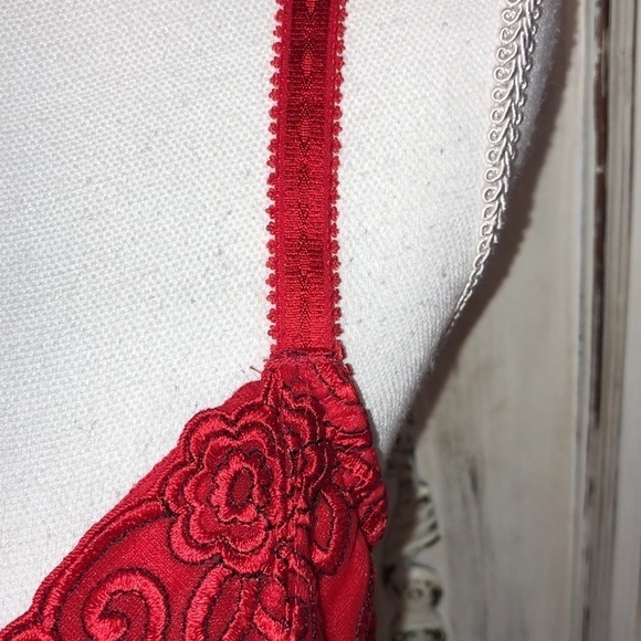 Partners Intimates Red and Black Underwire Lightly Padded Bra Size 36 C - Picture 3 of 9